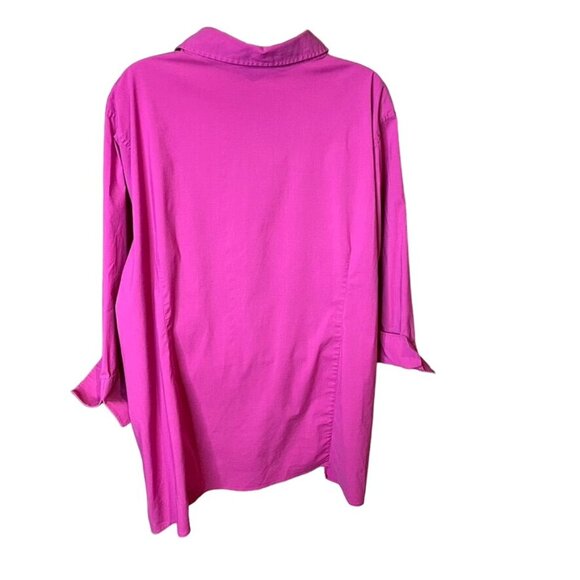 Lands End Womens Button Down Pink Shirt Wing Cuffs Plus Size 26W u - Picture 4 of 8